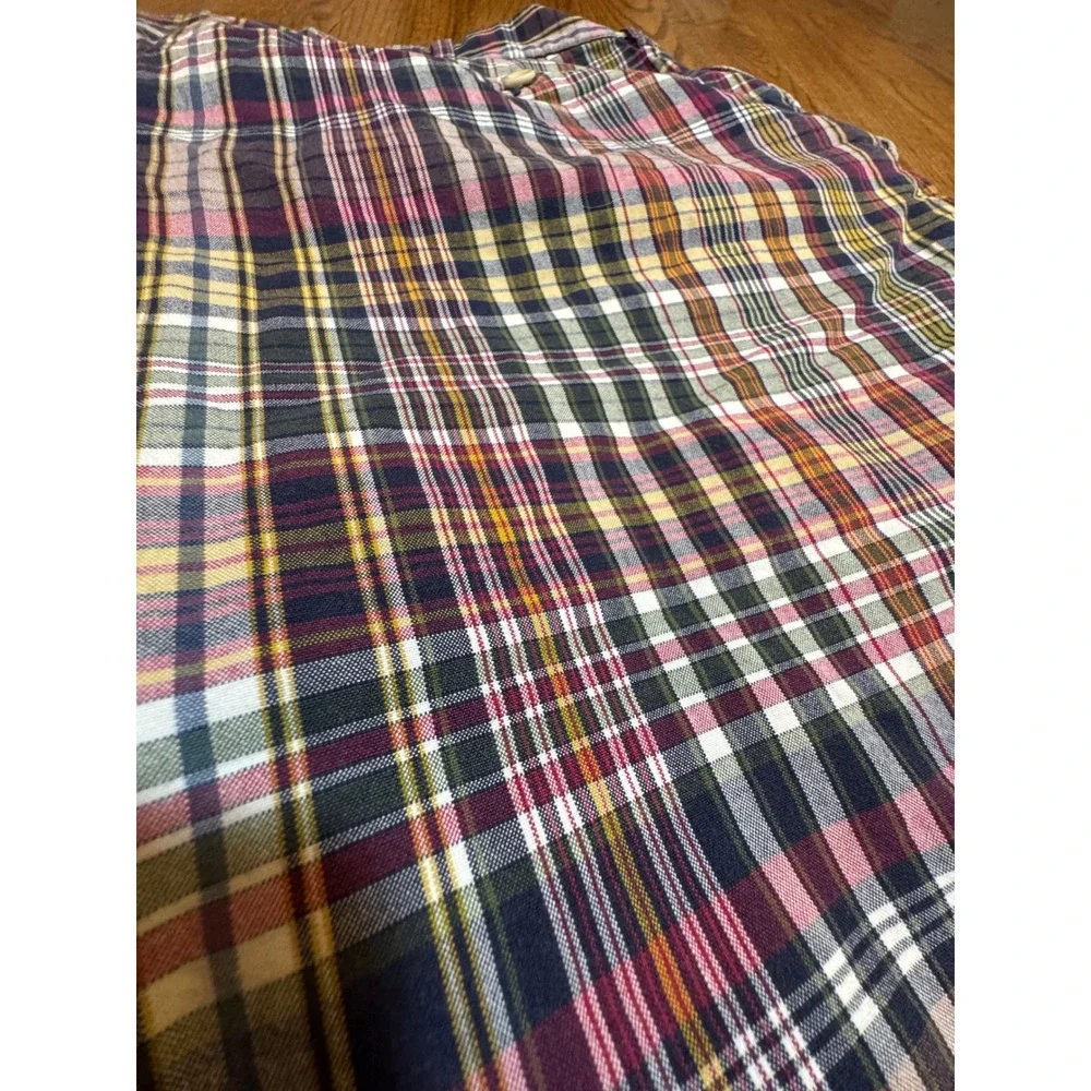 Polo Ralph Lauren Tyler Shorts Mens 36 Plaid Pleated 100%‎ Cotton Multi-Color